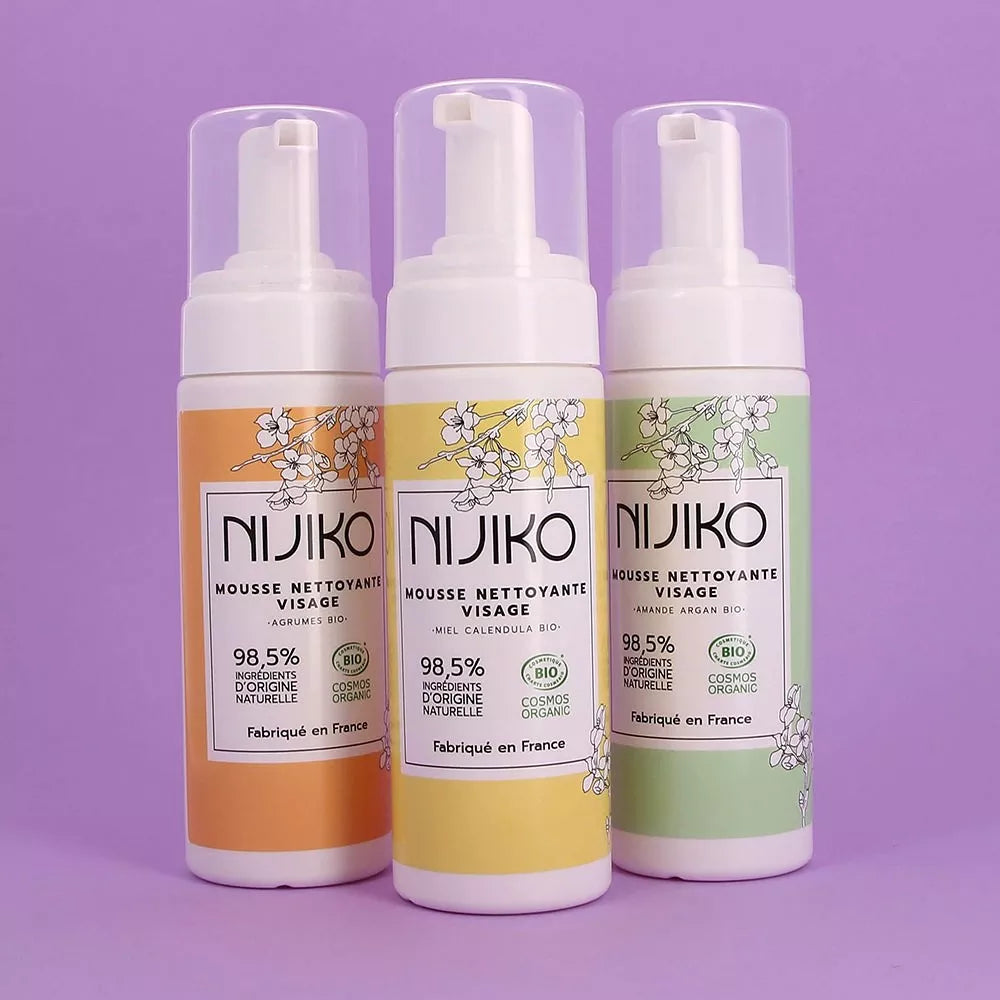 Nijiko - Mousse Nettoyante Visage Bio (Peaux grasses)